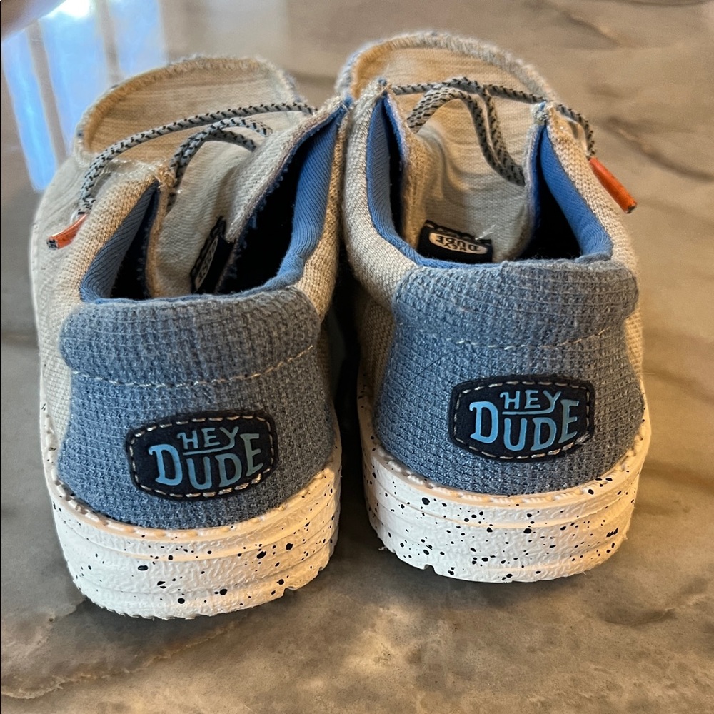 Hey Dude Kids' Moccasins in Gray and Blue - Picture 2 of 5